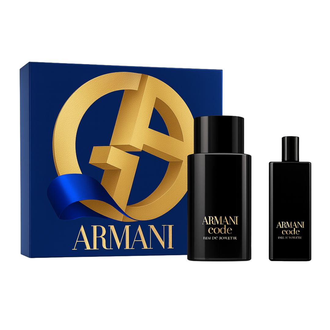 Kit Giorgio Armani - Masculino - Code EDT 75ml + Miniatura 15ml - Sun de Parfum 