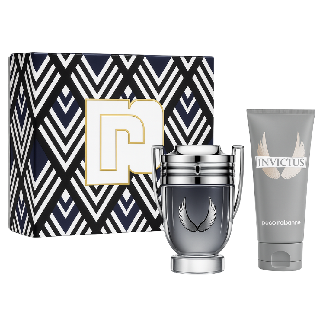 Kit Paco Rabanne - Masculino - Invictus Platinum EDP 100ml + Shower Gel 100ml - Sun de Parfum 