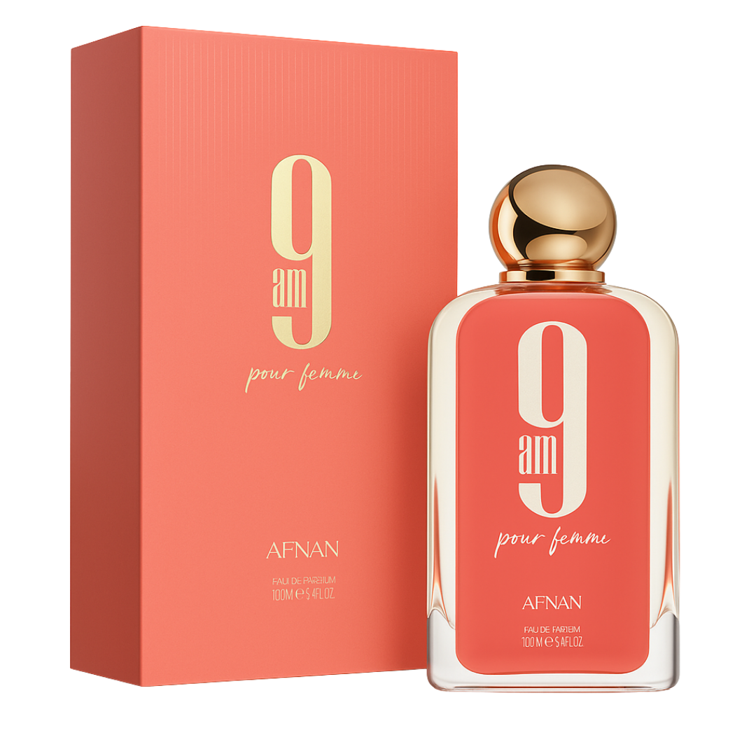 9AM Pour Femme - Afnan - Perfume Feminino - Eau De Parfum - 100ml (Lacrado) - Sun de Parfum 