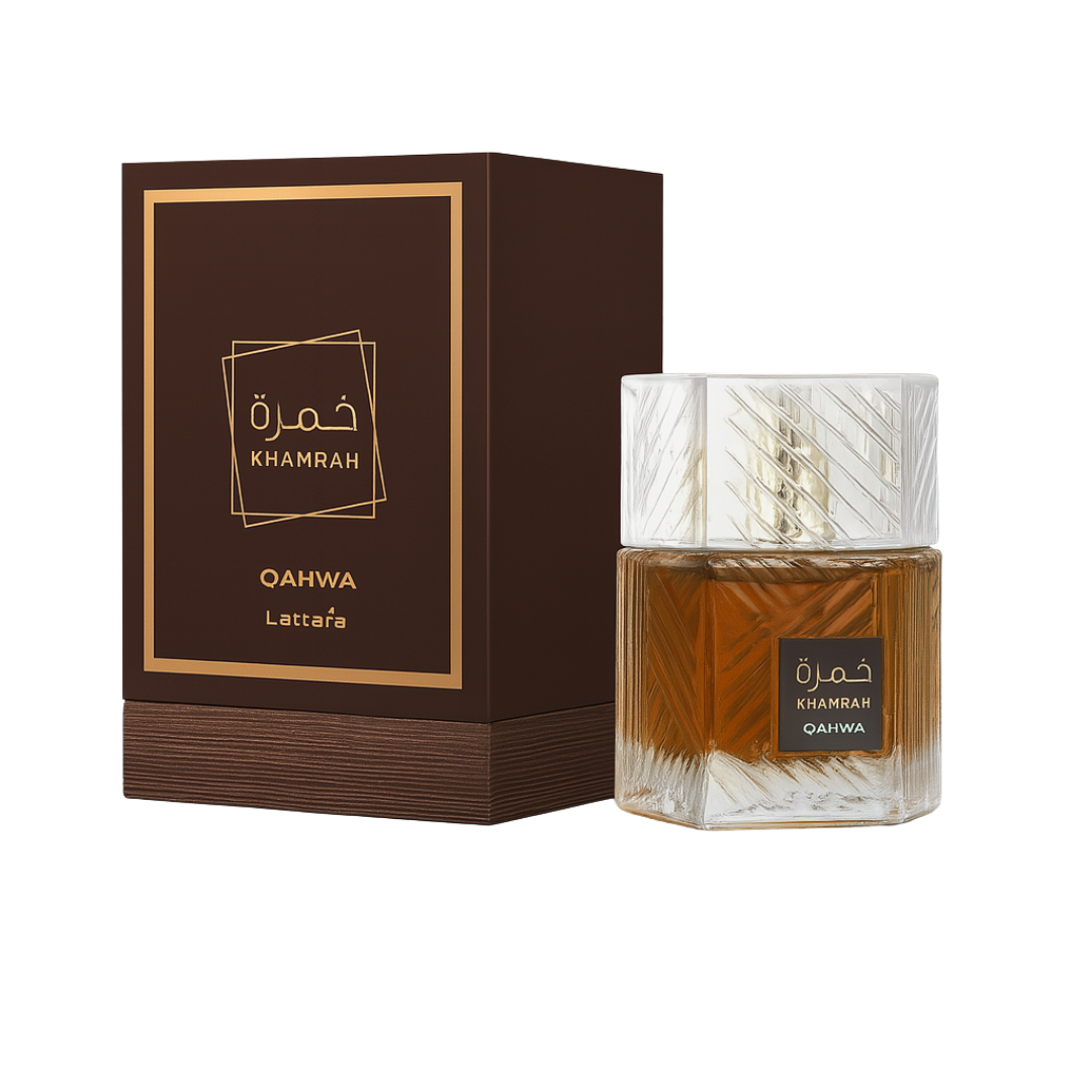 Khamrah Qahwa - Lattafa - Perfume Compartilhável - Eau De Parfum - 100ml (Lacrado) - Sun de Parfum 