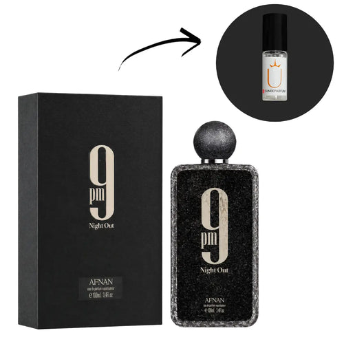 9PM Night Out - Afnan - Perfume Compartilhável - Extrait de Parfum (Decant)