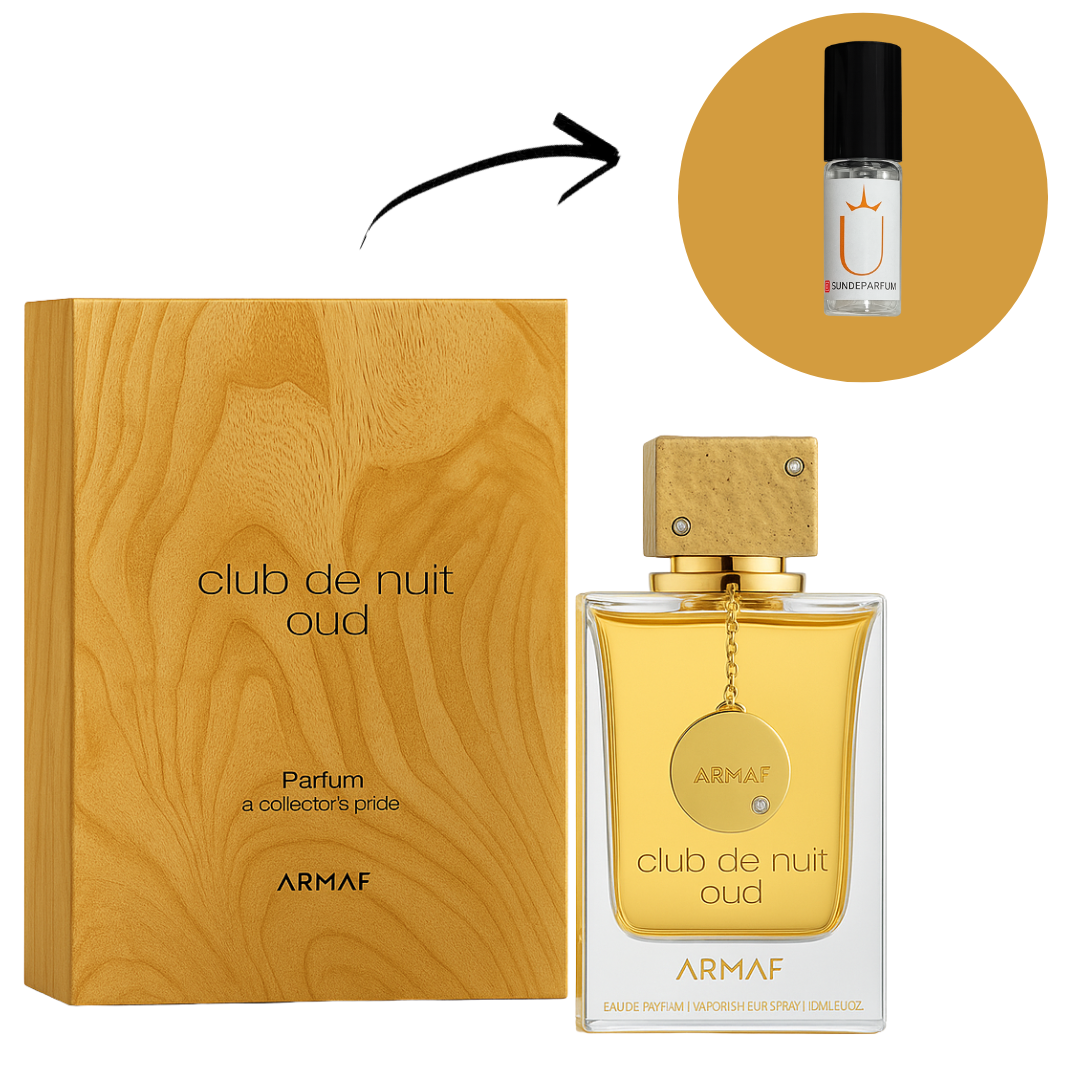 Club De Nuit Oud  - Armaf - Perfume Compartilhável - Eau de Parfum (Decant) - Sun de Parfum 