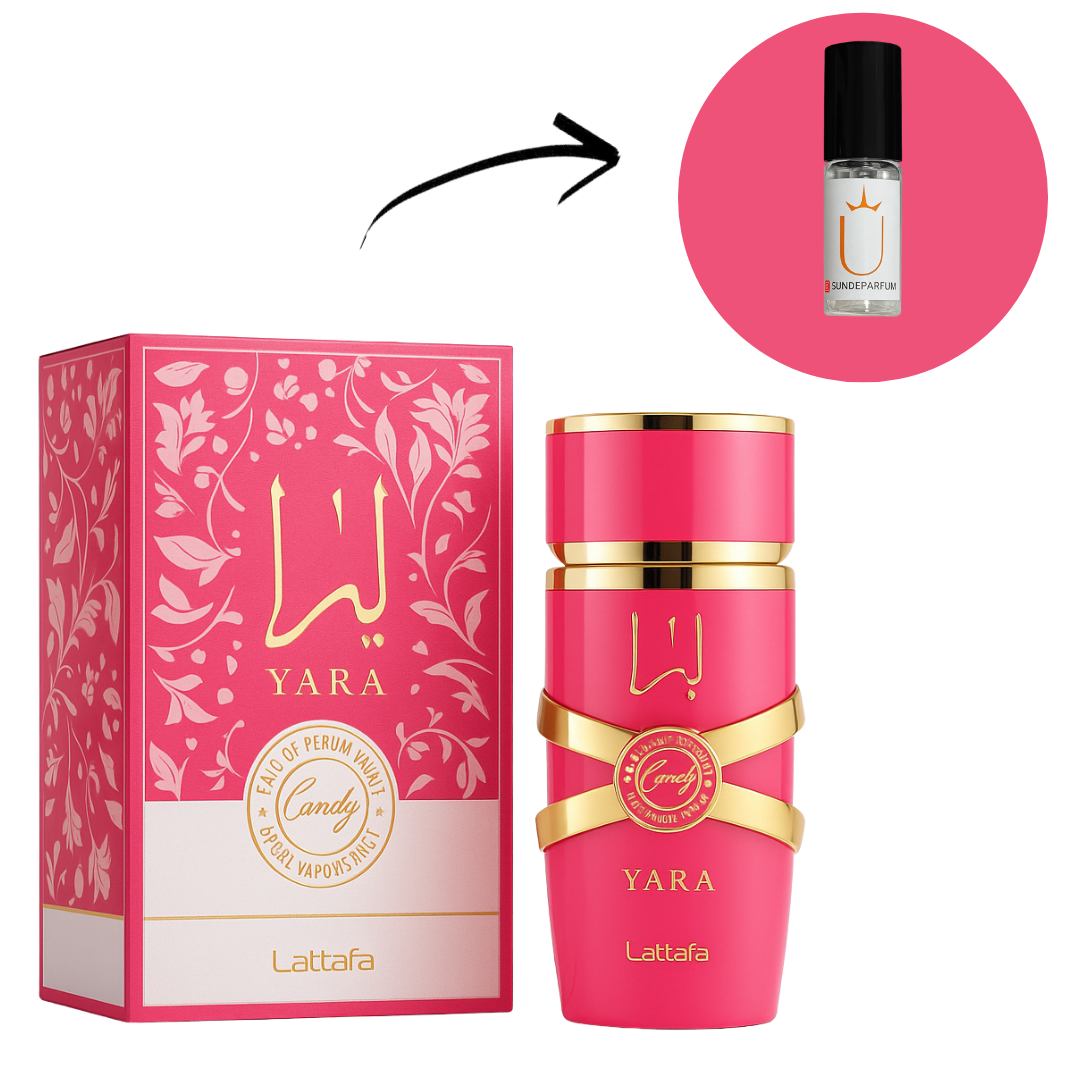 Yara Candy - Lattafa - Perfume Feminino - Eau de Parfum (Decant) - Sun de Parfum 
