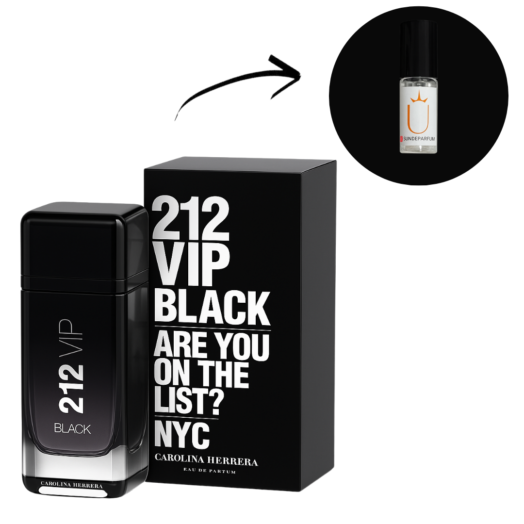 212 VIP Black - Carolina Herrera - Perfume Masculino - Eau de Parfum (Decant) - Sun de Parfum 