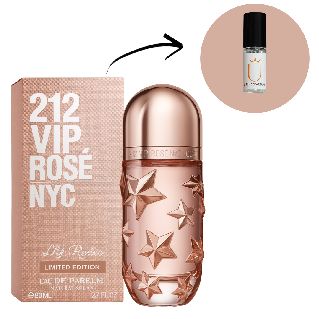 212 VIP Rosé Rodeo - Carolina Herrera - Perfume Feminino - Eau de Parfum (Decant) - Sun de Parfum 