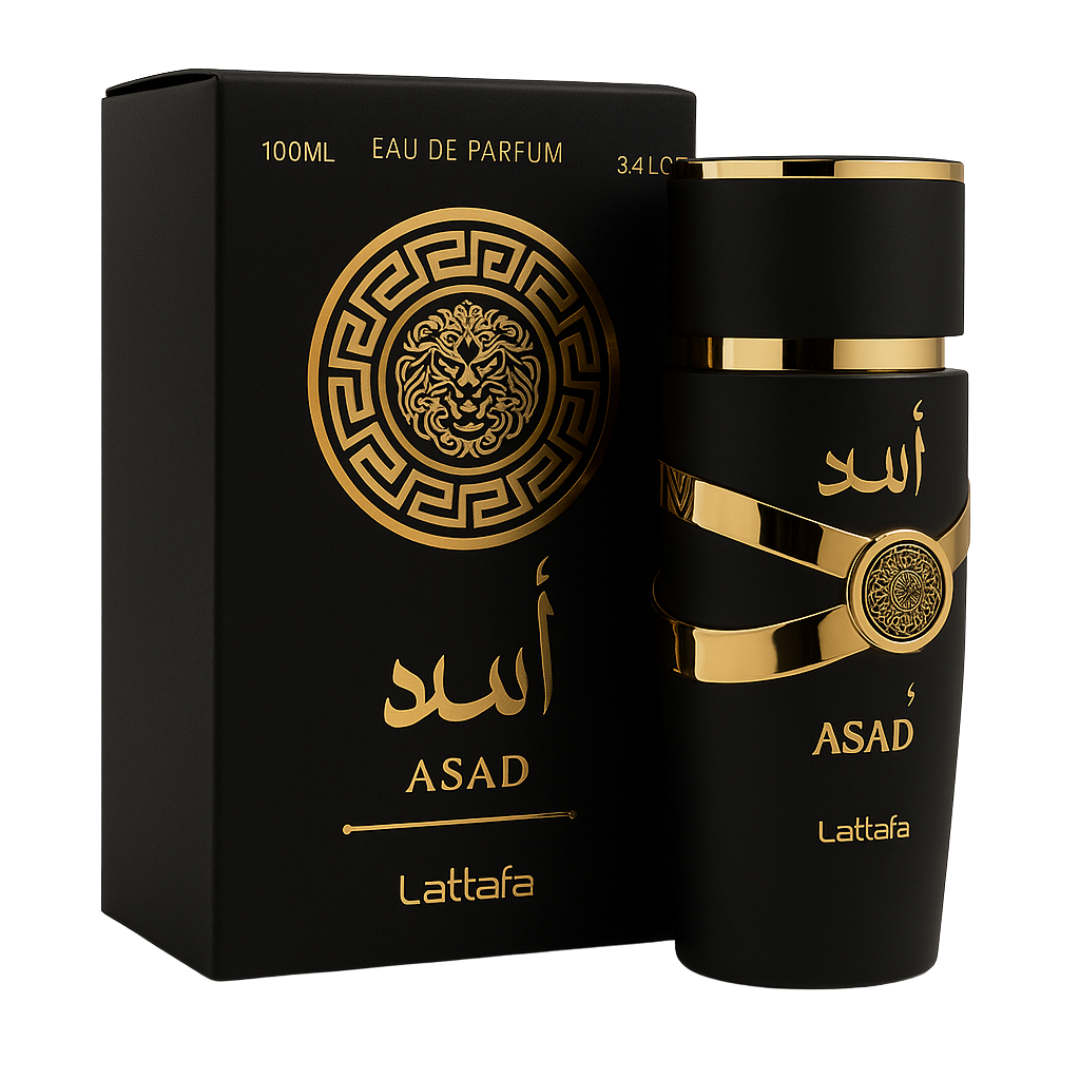 Asad Black - Lattafa - Perfume Masculino - Eau de Parfum - 100ml (Lacrado) - Sun de Parfum 