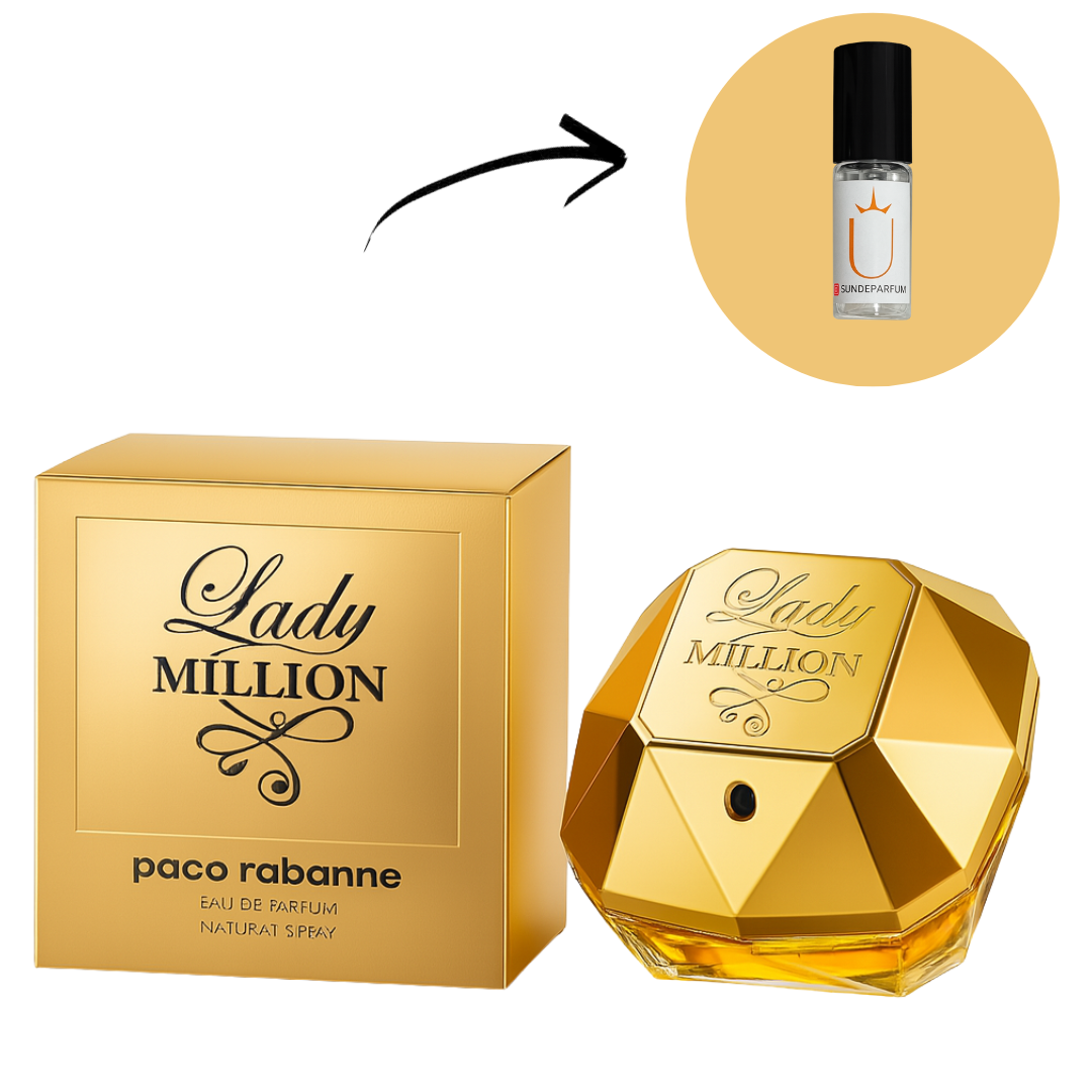 Lady Million - Paco Rabanne - Perfume Feminino - Eau de Parfum (Decant) - Sun de Parfum 