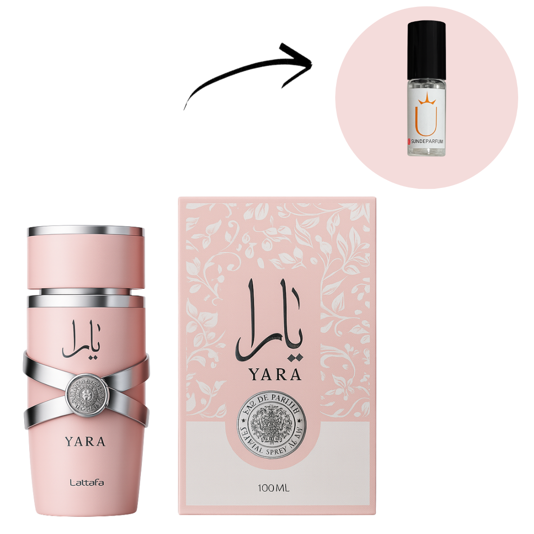 Yara - Lattafa - Perfume Feminino - Eau de Parfum (Decant) - Sun de Parfum 