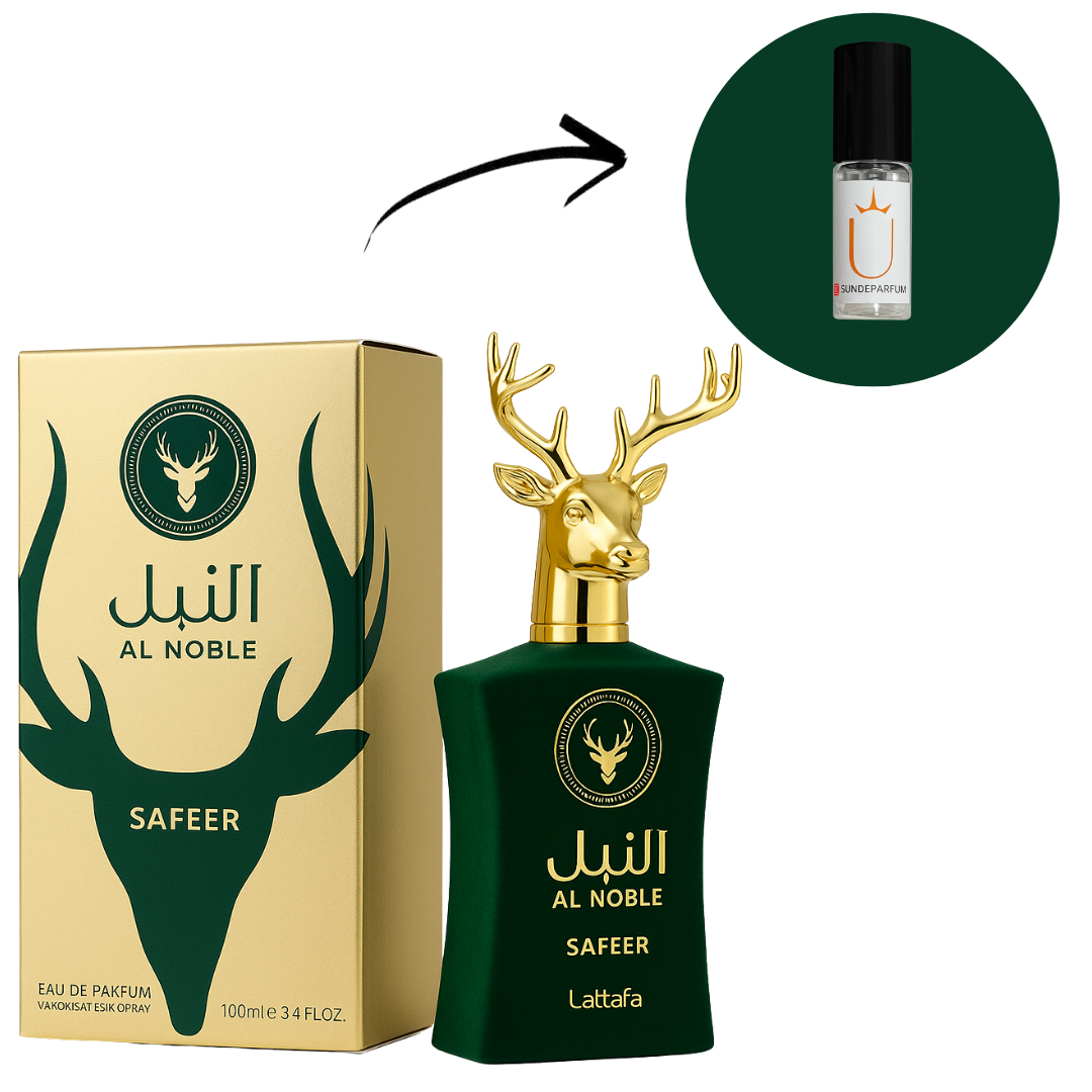 Al Noble Safeer - Lattafa - Perfume Compartilhável - Eua de Parfum (Decant) - Sun de Parfum 