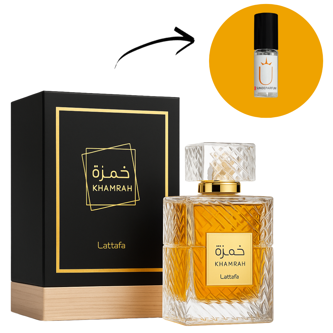 Khamrah - Lattafa - Perfume Compartilhável - Eau De Parfum (Decant) - Sun de Parfum 