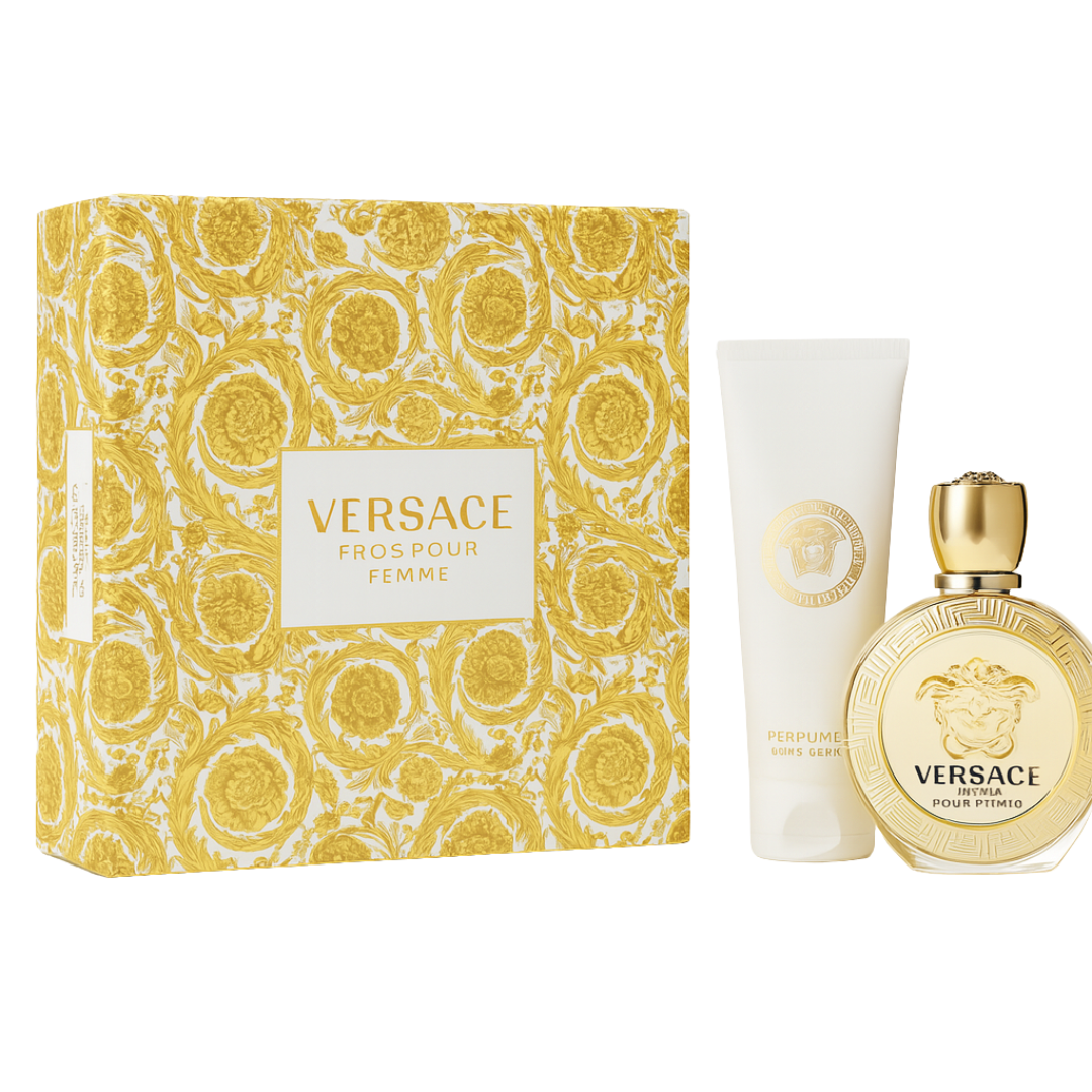 Kit Versace - Feminino - Eros EDT 100ml + Body Lotion 150ml - Sun de Parfum 