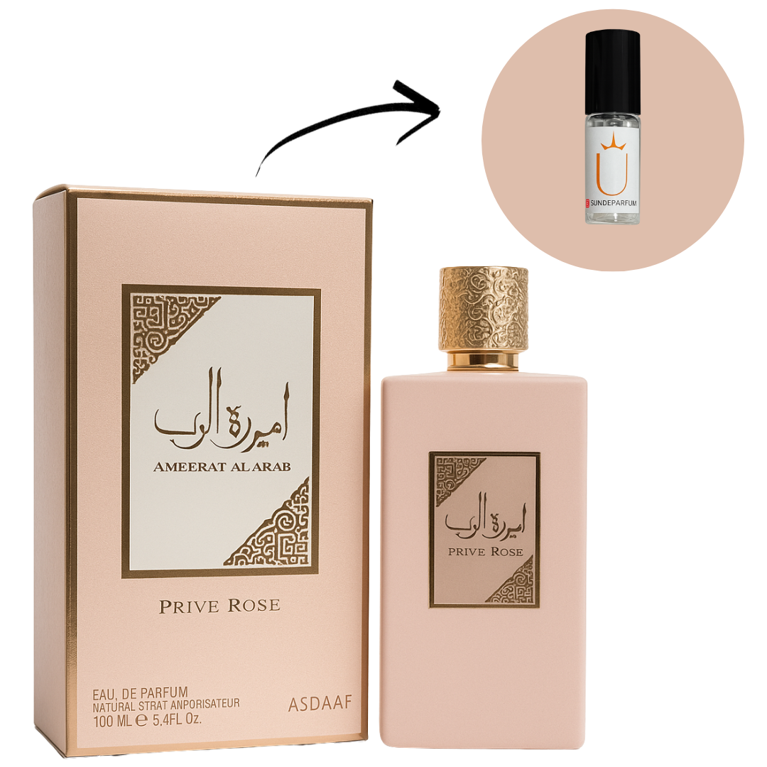 Ameerat Al Arab Prive Rose - Asdaaf - Perfume Feminino - Eau de Parfum (Decant) - Sun de Parfum 
